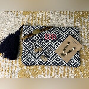 Initial Outfitters Clutch, Earrings, & Bracelets